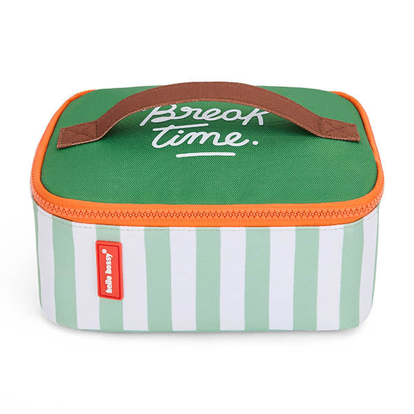 Lunchbag M green stripes