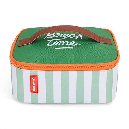 Lunchbag M green stripes