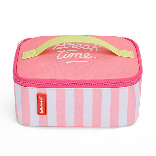 Lunchbag M pink stripes