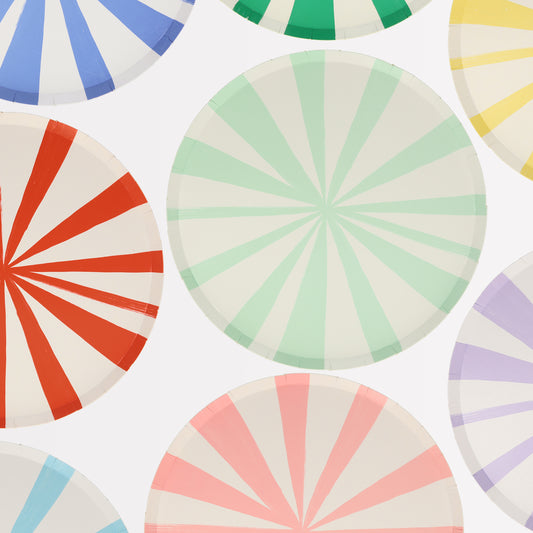 Mixed Stripe Dinner Plates